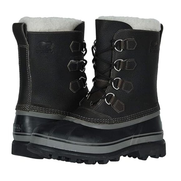 Sorel Boots Mens 8.5 Brown/Black Caribou Waterproof Winter Snow Hunting Fishing - Picture 2 of 8